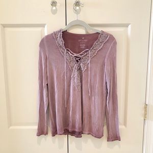 Lace Longe Sleeve Tee
